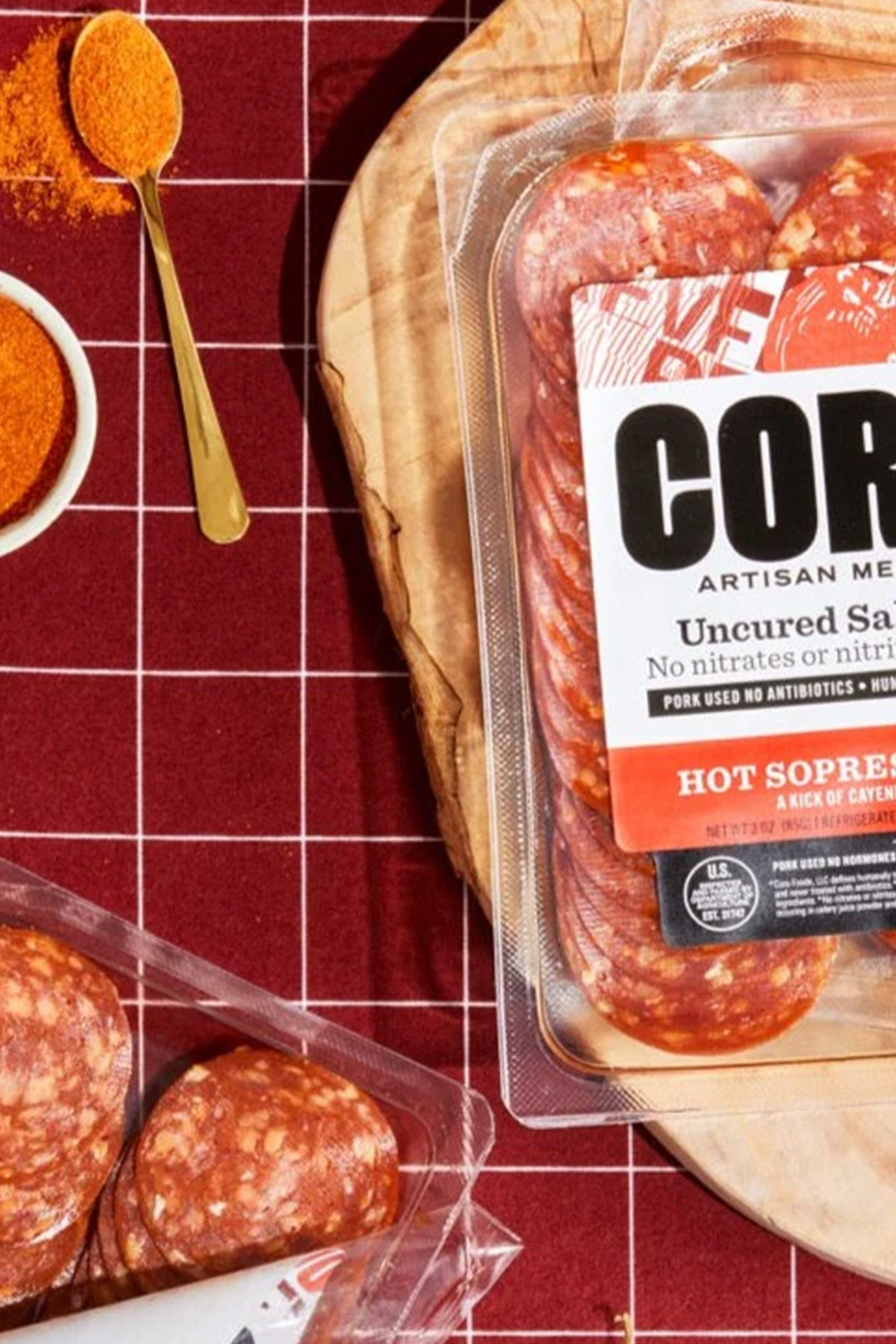 Coro Sliced Uncured Hot Sopressata Salami